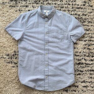 BP (Nordstrom) Men's Short Sleeve Button Down Oxford Shirt w/Pocket - Blue (M)